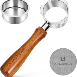 CASABREWS 51mm Bottomless Portafilter with Puck Screen & Filter Basket, 3 Ears Espresso Handle for CM5418 & 3700Essential