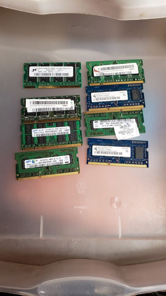 Ram memory out of laptops