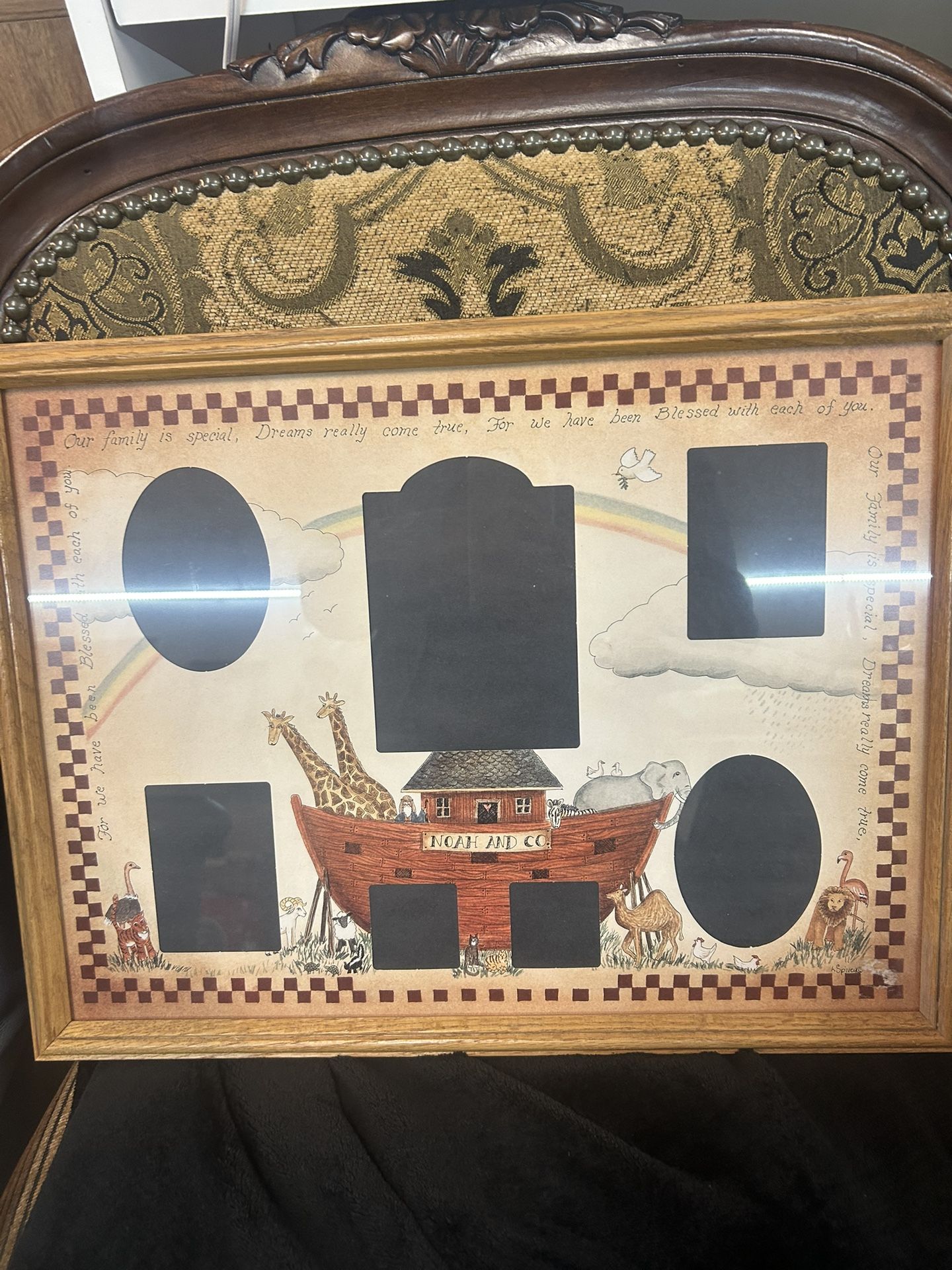 Decorative Picture Frame with a Noah's Ark Theme