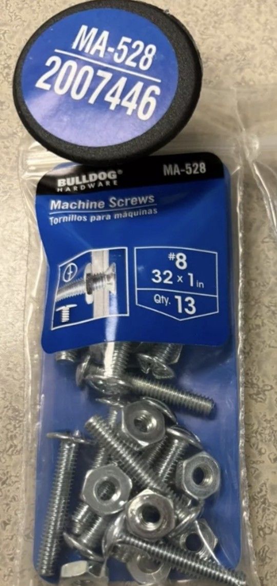 Bulldog Machine Screws 8-32x1'