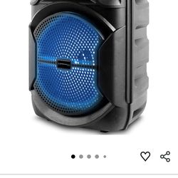 Pro 8 Inch Portable 500 Watts Bluetooth Speaker w/Woofer & Tweeter w/Digital Processing, XLR to 1/4" for Karaoke