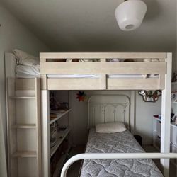 Two Toned Camp Full Loft Bed 
