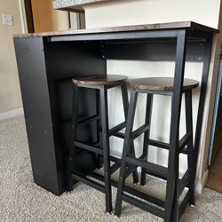 Kitchen Table With Two Stools