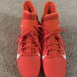 Nike Alpha Menace Pro 2 Mid Football Cleats Orange Men’s Size 9 1/2