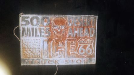 Vintage Route 66 Truck Stop Vintage Metal Sign