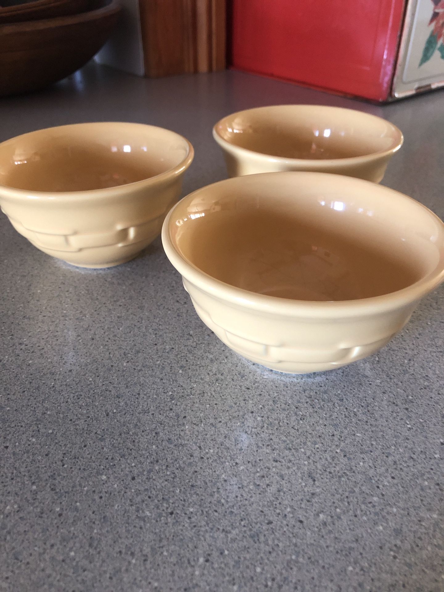 Longaberger Woven Traditions custard cups