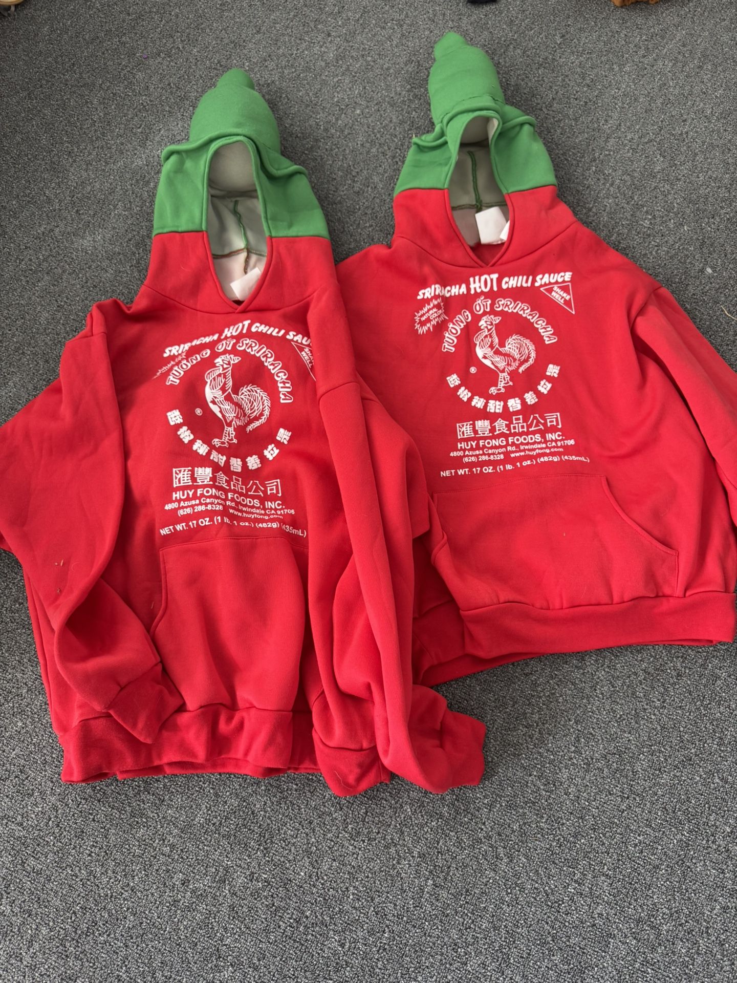 Spiracha Red Hot Chili Sauce Sweatshirt Trims & Decorations Smoke XXL Large $25 each