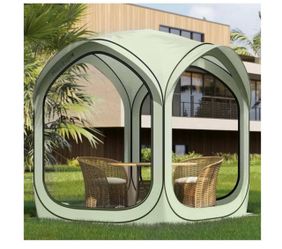6x6 Portable Pop-Up Screen Tent – Green Instant Screen Room Canopy (NEW)