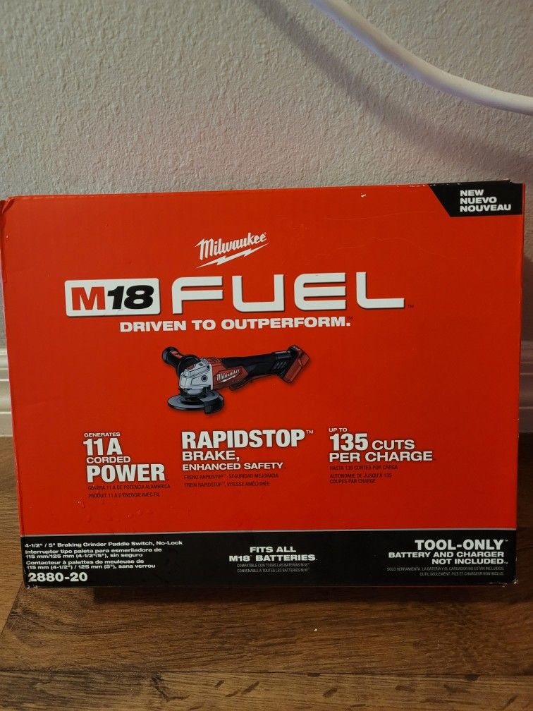 Grinder Milwaukee Fuel Brand New