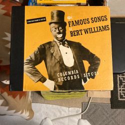 Famous Songs Of Bert Williams  4 Record Set 