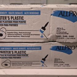 2 Boxes Of Painting Plastic 9ft X 400ft