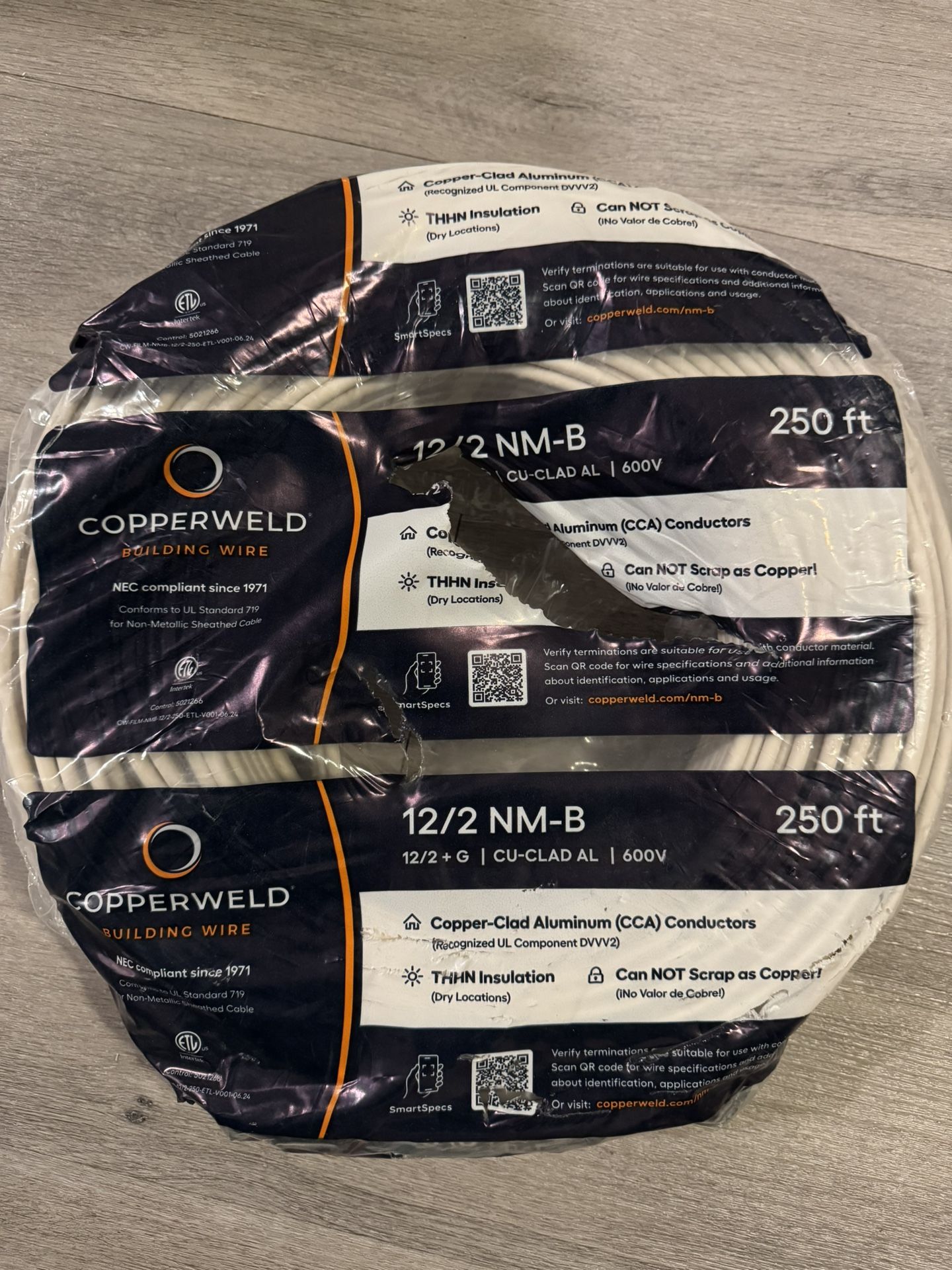 Building Wire 12/2 Copperclad 