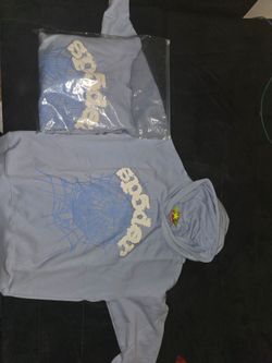 Baby Blue 1:1 Rep Sp5der hoodies