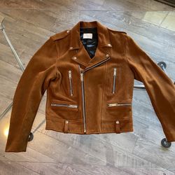 MENS Sandro Size L Suede Thrasher Jacket