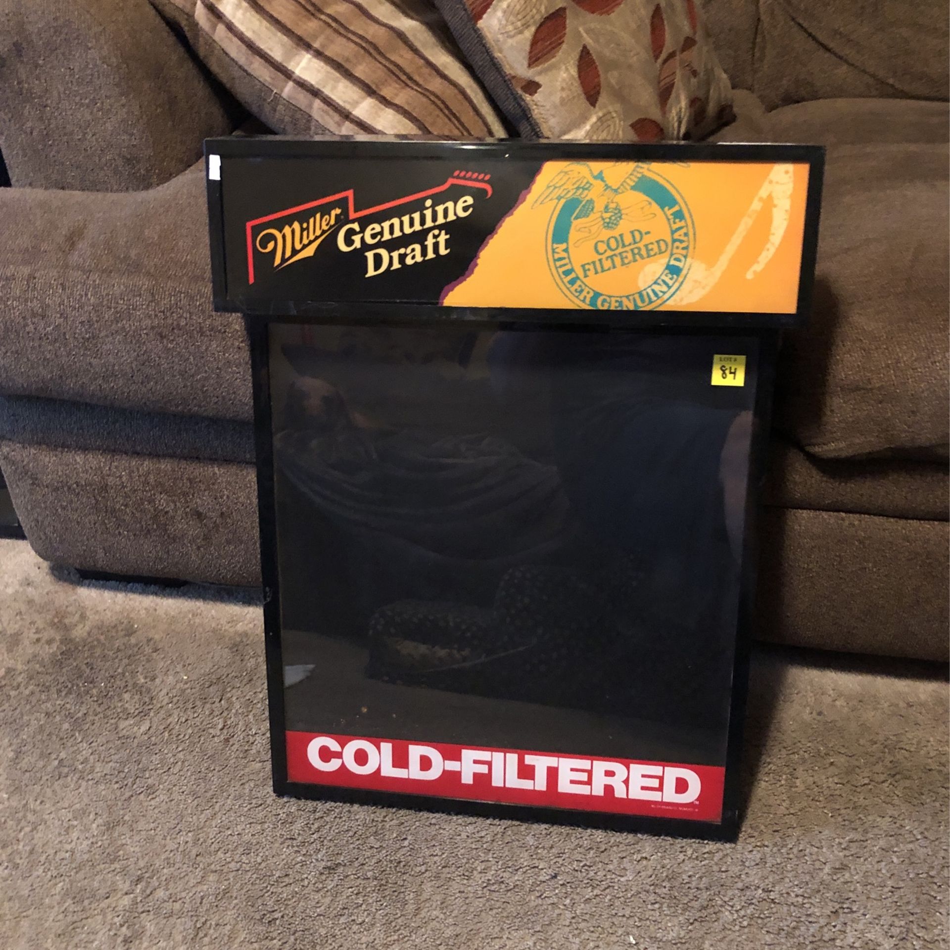Miller Genuine Draft Lighted Menu Sign