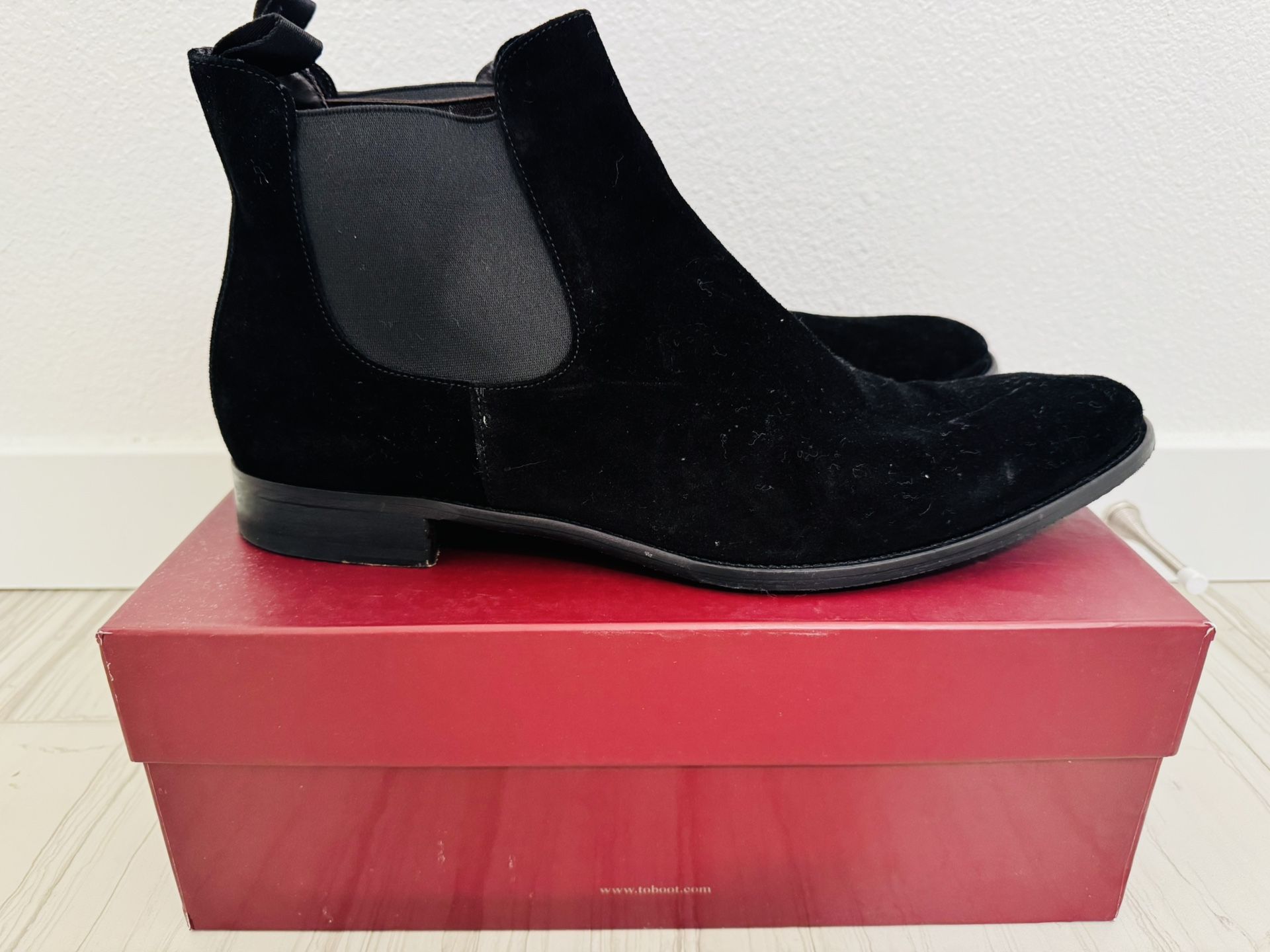 Shelby 14 Men’s Italy To Boot New York Black Suede Chelsea 