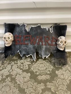 Halloween Beware Sign