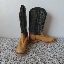 vintage Gordy's cowboy rancher farmer engineer two tone leather boots sz 8 B