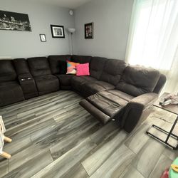 Brown Reclining Couch For Sale
