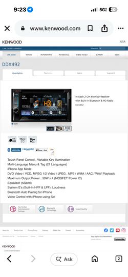 Kenwood DDX492 double din