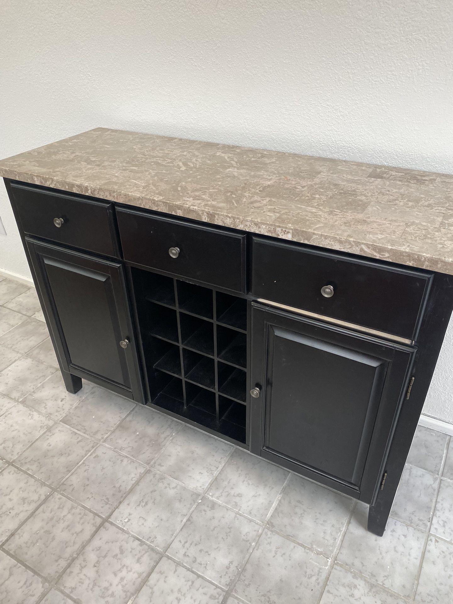Marble Top Wine Cabinet 