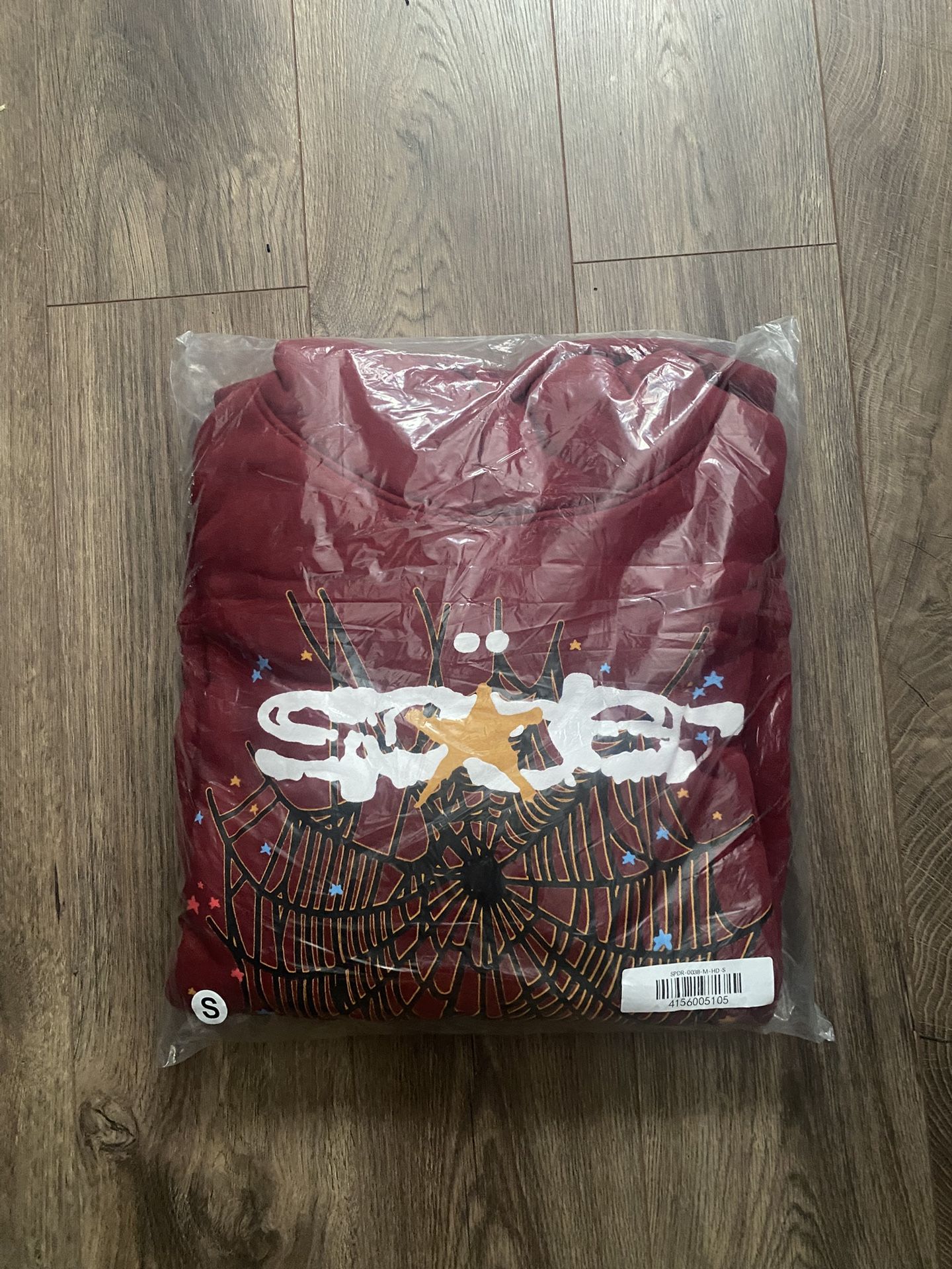 Red web Sp5der Hoodie size Small