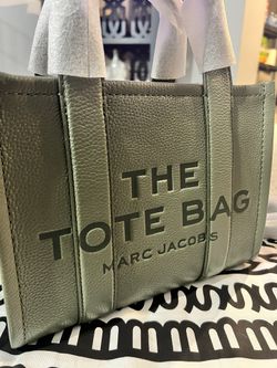 Marc Jacobs The Leather Mini Bronze Green Tote Bag