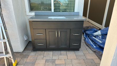 Bathroom Vanity with Stone counter top and Sink