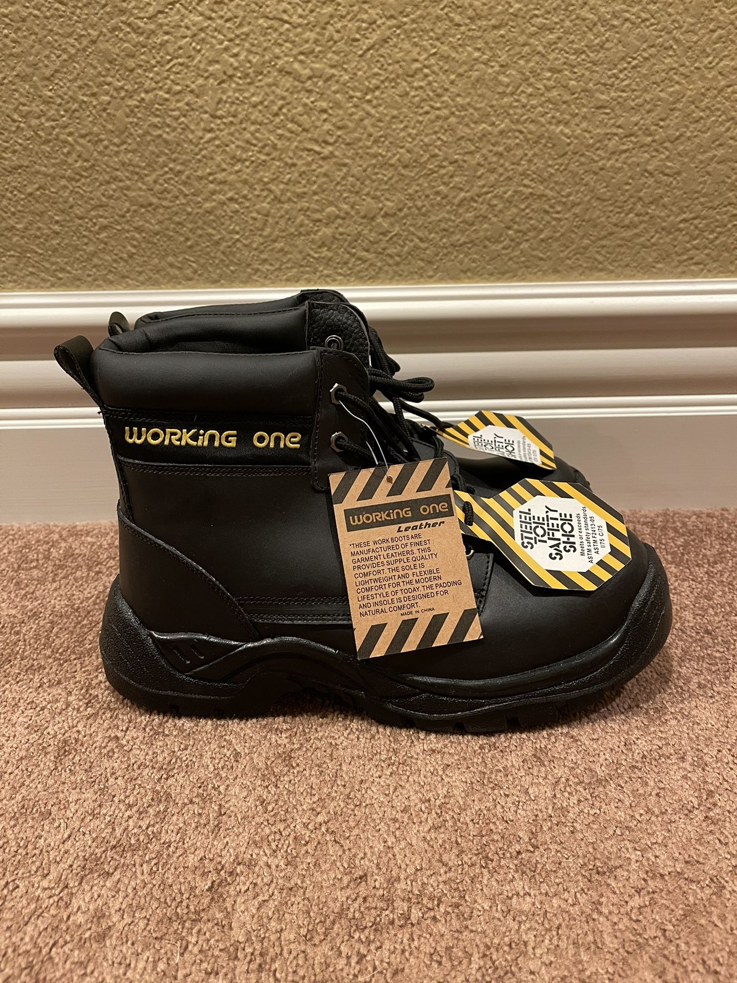 New Working One Steel Toe Boots