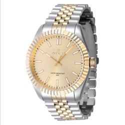Invicta Men's Watch Specialty Gold Dial Two Tone Steel Bracelet Quartz 47487