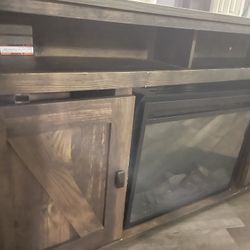 FIREPLACE TV STAND