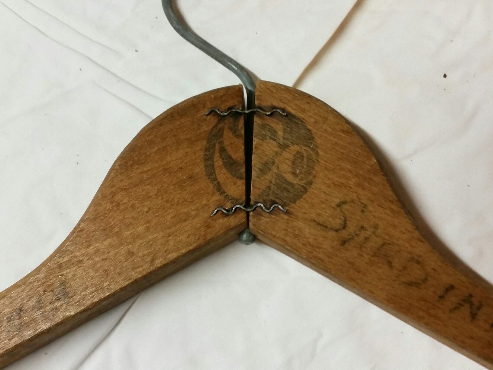 New York Hilton Hotel at Rockefeller Center clothes hanger vintage wood