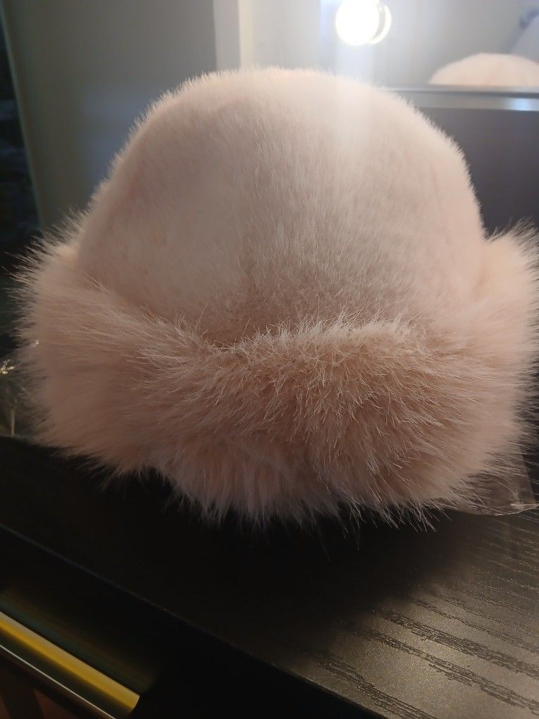 Pink Women's Fluffy Faux Fur Hat Brand New (1 Left)