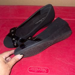 Black Work Wedges