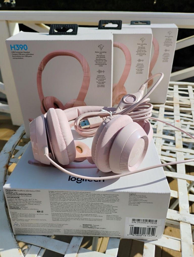 Logitech H390 USB Headset Pink. 4 Available