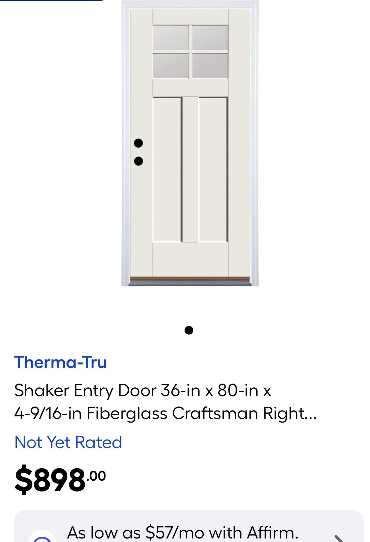 Front Door 36”x 80 Right