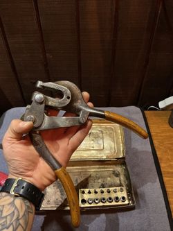 Vintage Rotary Leather Hole Punch Pliers w/ Original Case 🔥