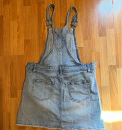 Light Wash Denim Overall Skirt