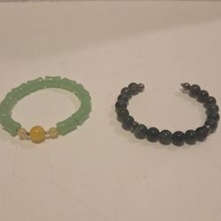 Jade Moss Agate Bracelet 2 For $25