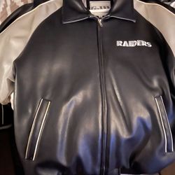 raiders leather jacket 