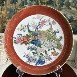 Satsuma Japanese Peacock Plate