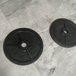 Pair Of 35lb Olympic Weights Plates Total 70lb