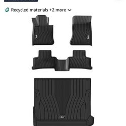 3W Floor Mats and Cargo Liner Compatible for Mercedes Benz GLC (Not Fit Coupe) 2023 2024 2025, TPE All Weather Custom Fit Floor Liner and Cargo Mats 1