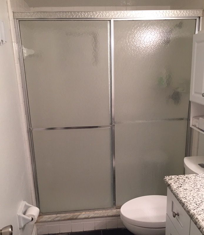 SLIDING SHOWER DOOR - COMPLETE!