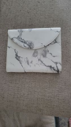 White Marble Envelope Clutch