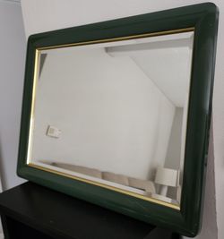 Large Green & Gold Framed Mirror
