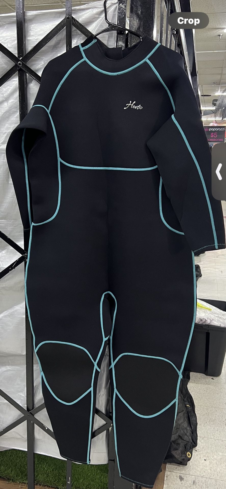 Hevto Plus Size Wetsuit Men Women 3/2mm 5/4mm Neoprene Full Shorty Wet Suit Back Zip Swimming Keep Warm in Cold Water