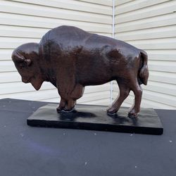 The Classic Brown Buffalo Statue