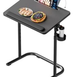 KVRG TV Tray Table,Extra Large with Wrist Rest,Snack Table with Height Adjustment & 90° Adjustable Tilt Angle,TV Dinner Table with Cup Holder for Sofa
