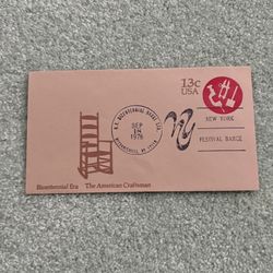 1976 First Day Cover Bicentennial Era The American Craftsman Art Craft 13¢ Indicium #U575